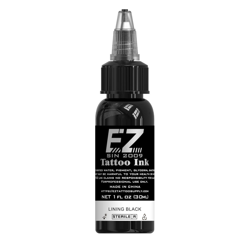 EZ Lining Black Tattoo Inks - 1oz Bottle