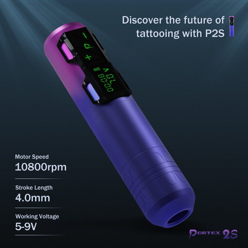 EZ Wireless Battery Tattoo Pen Machine - P2S 4.0mm Stroke