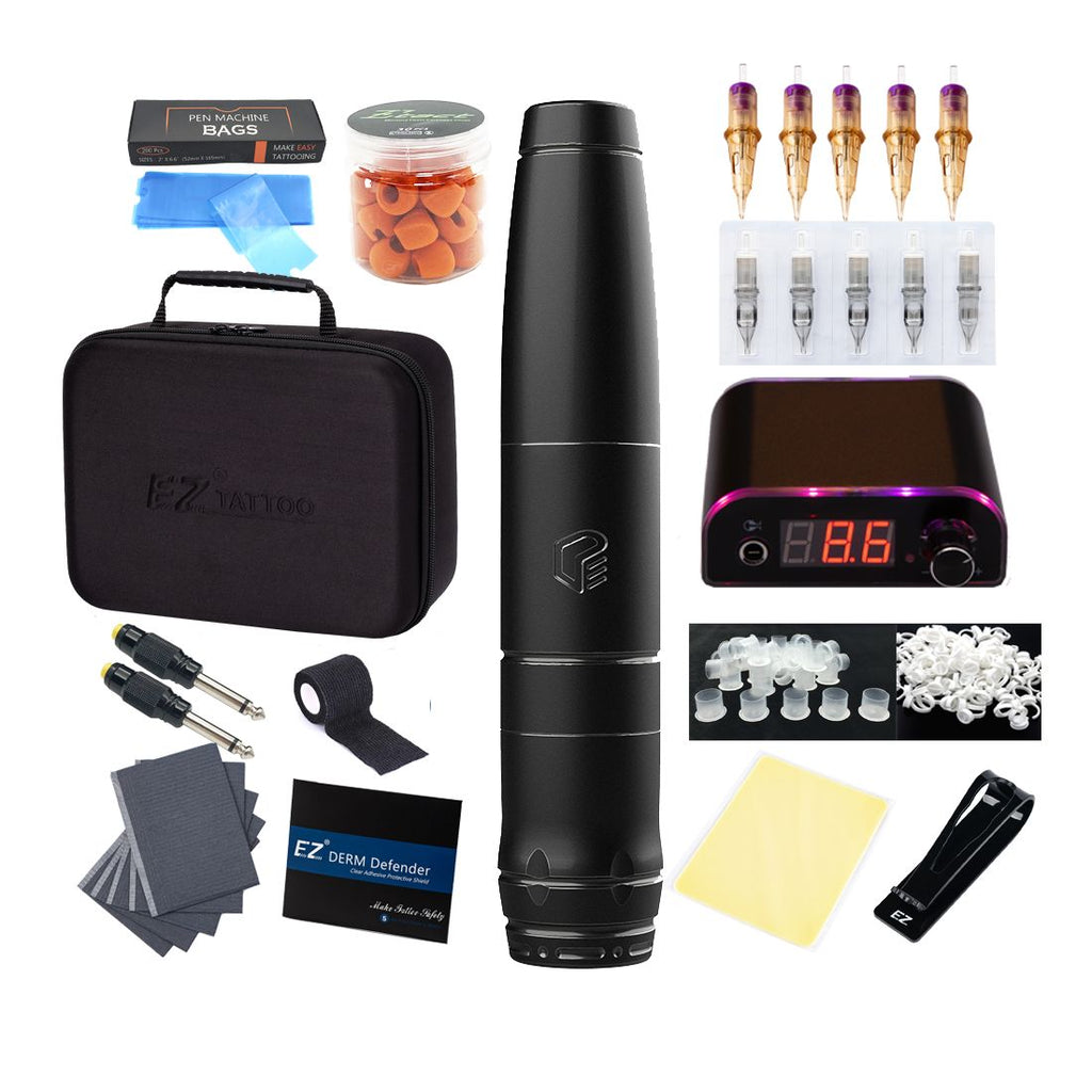 Professional Defender 2 In1 Rotary Tattoo Pen Kit With Case
