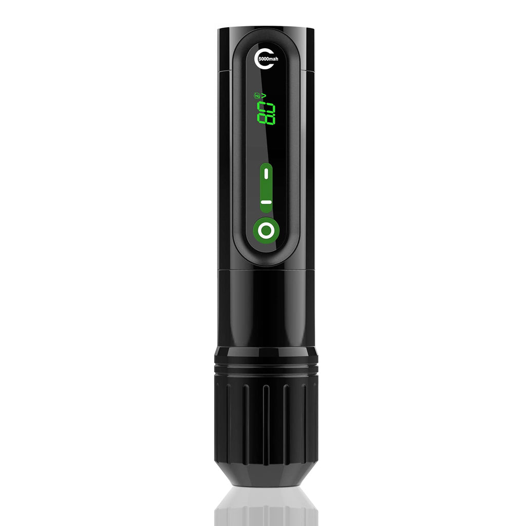 EZ P2 EPIC Wireless Tattoo Machine Pen with 5000mAh Battery Power Supply - Black