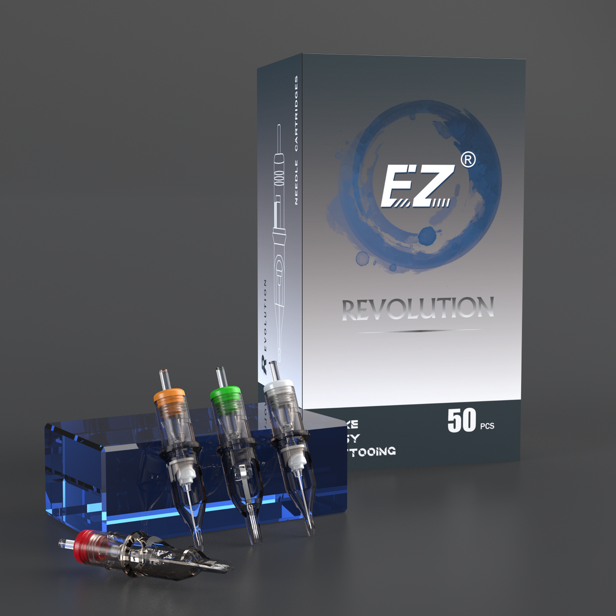 EZ Revolution Tattoo Needle Cartridges Assorted Mixed 50Pcs EZTAT2